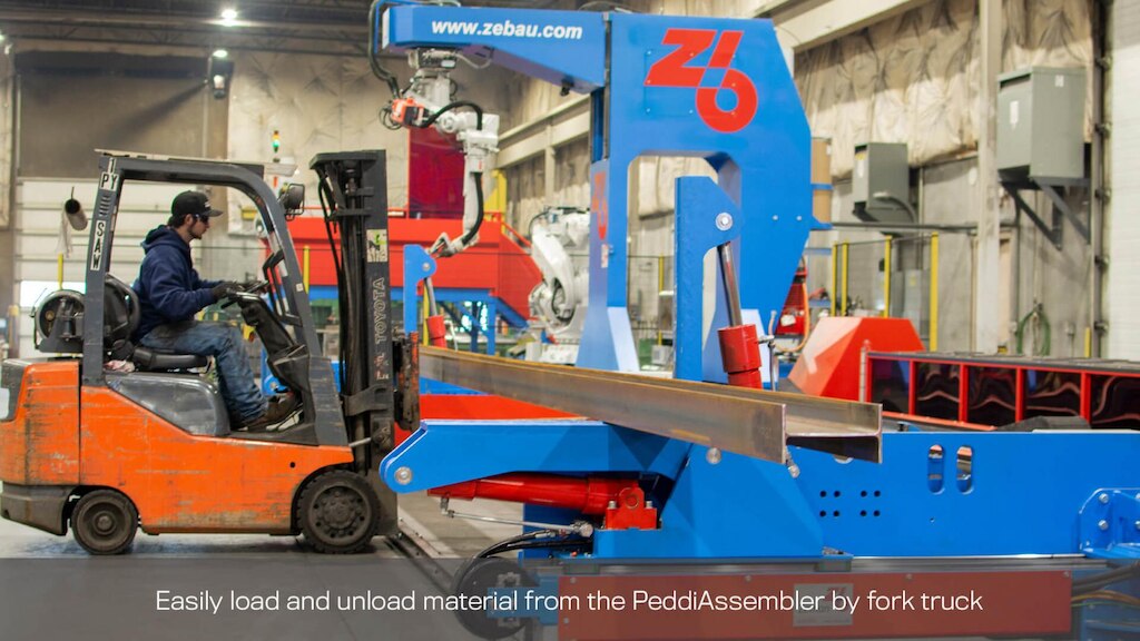 load peddiassembler by fork truck