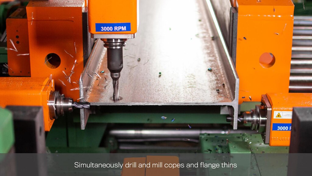 simultaneously drill and mill copes