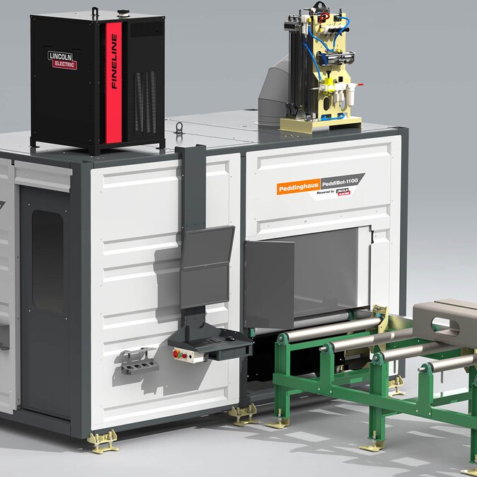 peddibot-1100 infeed with steel material peddibot-1100 infeed with steel material